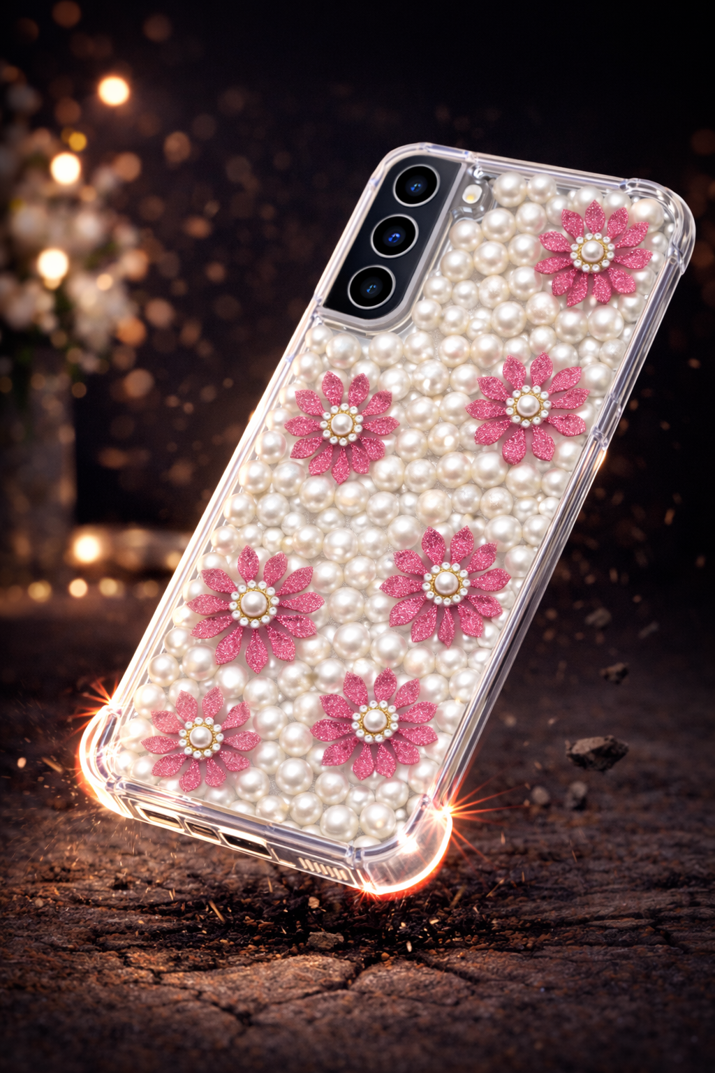 🌸 Rose Pearl Garden Case 🌸