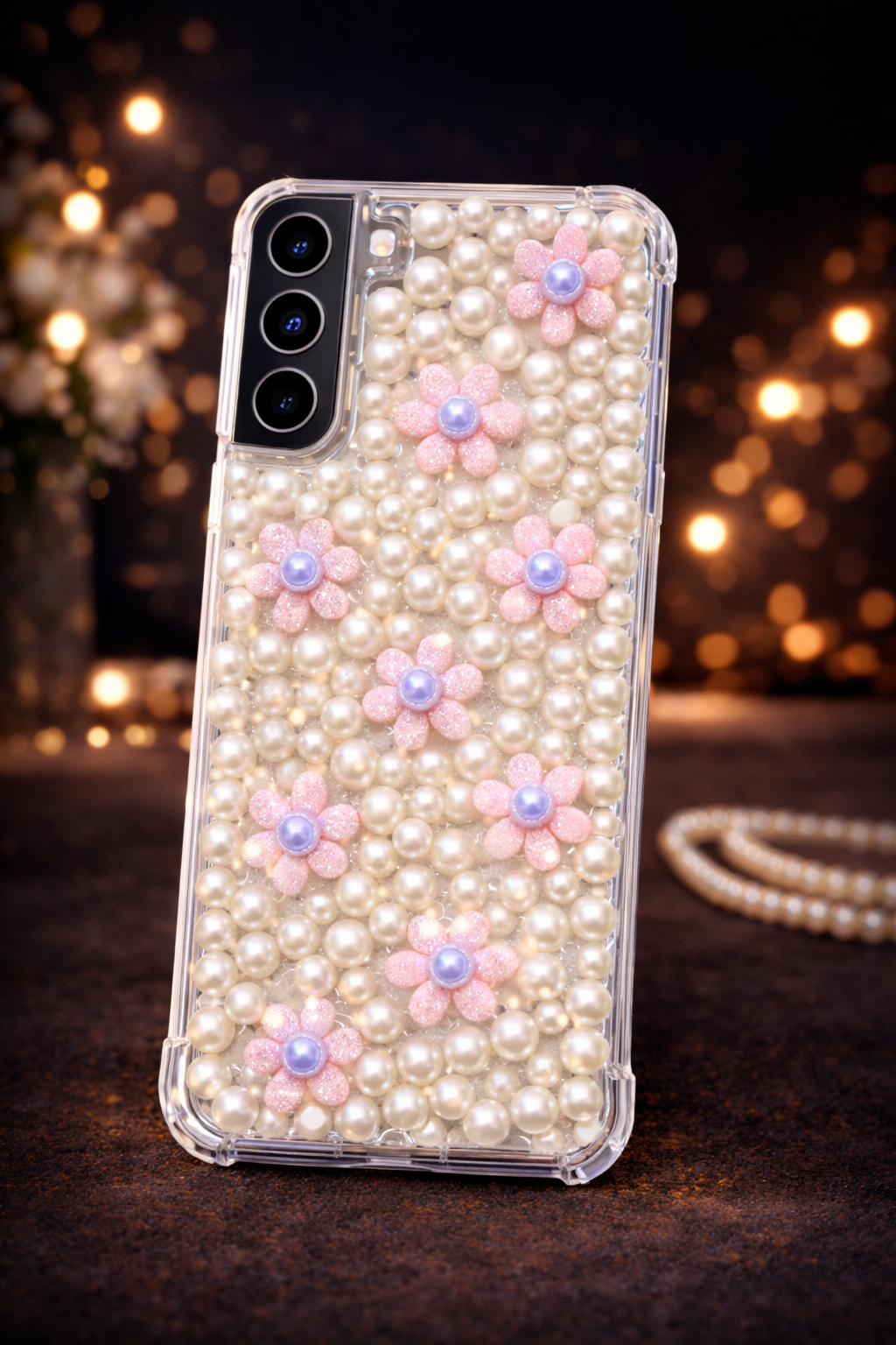 🌸 Blush Pearl Blossom Case 🌸