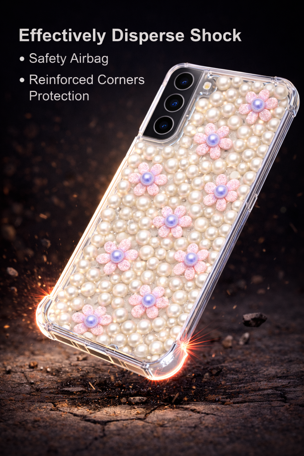 🌸 Blush Pearl Blossom Case 🌸